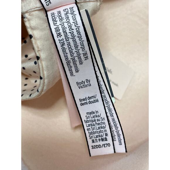 NEW Victoria's Secret Body by Victoria Demi Orange Polka Dot Underwire Bra 32DD - Picture 5 of 5